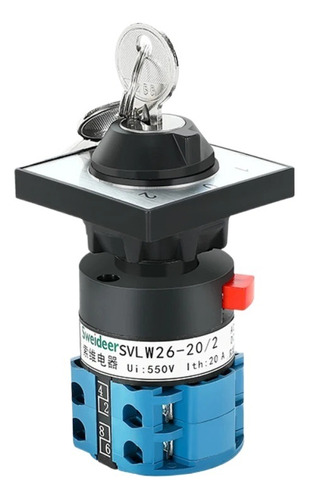 Czke Changeover Cam Switch With Key 25a 690v Silver Contact
