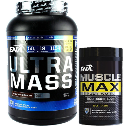 Crecimiento Masa Muscular Ultra Mass 1,5 K Muscle Max 90 Ena