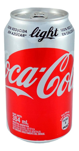 Coca Cola Light Lata 354ml Gaseosa Dietetica Ligera 354 Ml