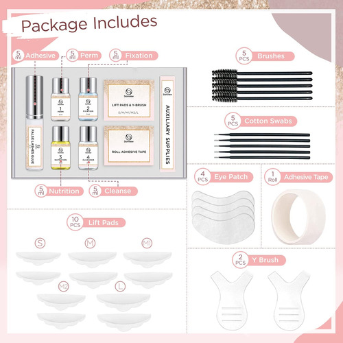 Kit Lash Lift Zayuu Professional Diy Brow Lamination Set