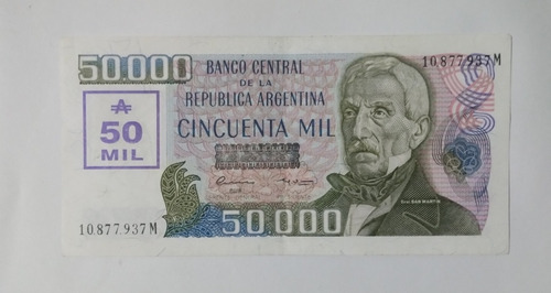 Argentina Billete 50 Mil Australes Bott:2884