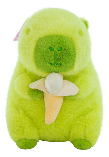 Hjb Muñeco De Peluche Capibala Verde Plátano 25cm De Regalo