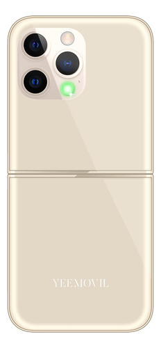 Celular Plegable 4g Yeemovil Y1000 Dual Sim + 2 Sim Extra Desbloqueado Telcel At&t Movistar Bait Bluetooth Fm Linterna 2.4-dorado Claro