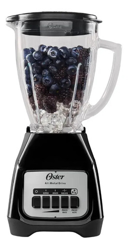 Licuadora Oster, de 2 Velocidades más Pulso, Vaso de Vidrio Boroclass, 1.5 L, 800 W, Negra, BLSTKAG-BPB