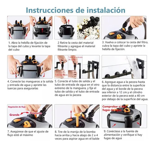 Filtro Para Pecera 850l/h, Filtros Canasta Externo Acuario,filtro Pecera, Canister
