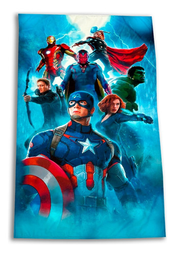 Toalla De Baño Diseño Avengers 155x85 Cm Microfibra Suave Celeste Avengers