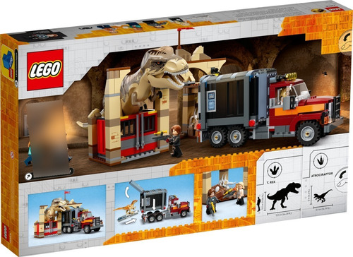 Lego 76948 Fuga De Los Dinosaurios T. Rex Y Atrocirraptor