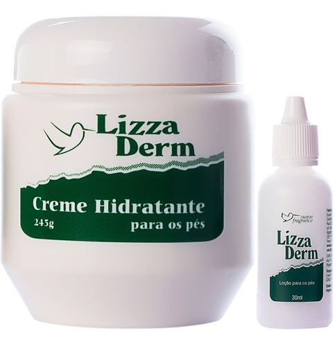  Kit Lizza Derm Loção + Creme Hidrataçao Profunda Para Os Pés