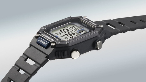 Reloj Casio Caballero Ws-b1000 Conectividad Bluetooth Correa Negro Bisel Negro Fondo Negro