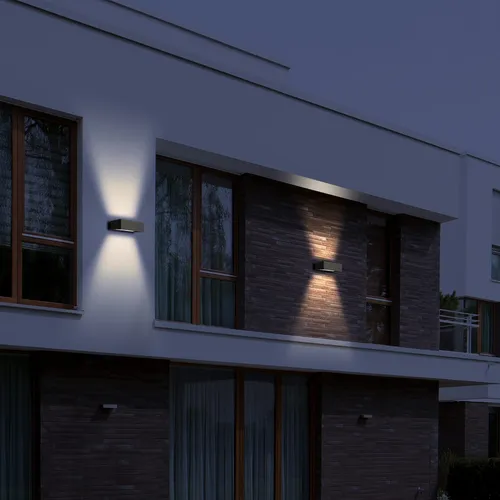 Luminaria Aplique Spot Farol Bidireccio Led 13w Ip65 Mas Led Estructura Gris Grafito