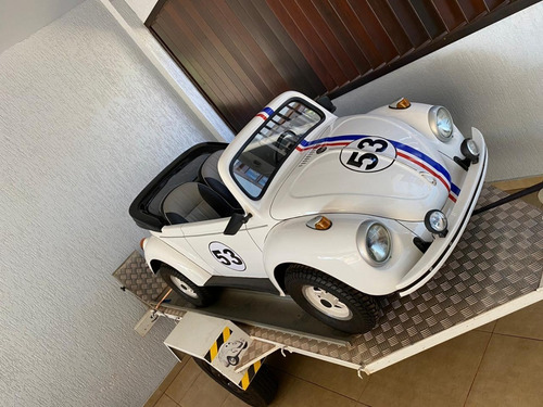 Mini Fusca Herbie Com Carretinha Basculante