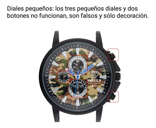 Cod 991 815 - Reloj Yazole Camuflado - Joyas Margaret