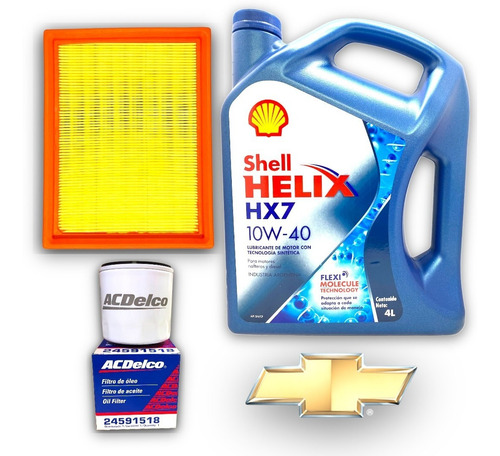 Kit Aceite Shell Hx7 + Filtros Chevrolet Corsa 1.4 1.6 Nafta