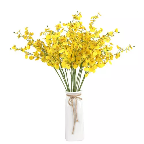 Planta Artificial De Flor Amarelo Falsa Em Vaso Zen Home