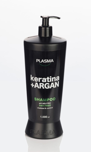 Shampoo Plasma No Frizz Keratina + Argan Ph Neutro 1000 Ml