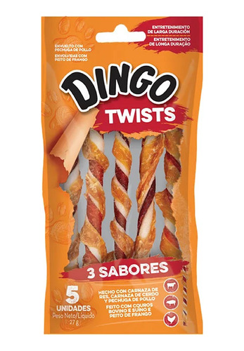 Dingo Snack Triple Flavor Twist 5 Und