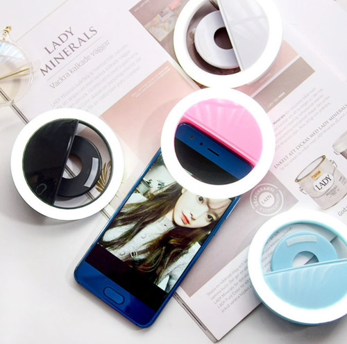 Selfie Ring Light, Aro De Led Recargable Para Celular