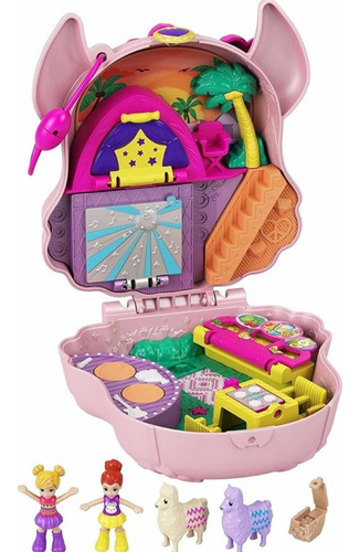 Polly Pocket Set Estuche Llama Music Party Mattel