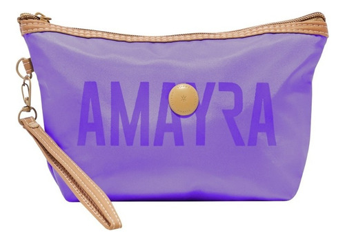 Neceser Amayra Portacosmeticos Dama Mujer 67.e11182 Color Lila Diseño De La Tela Liso