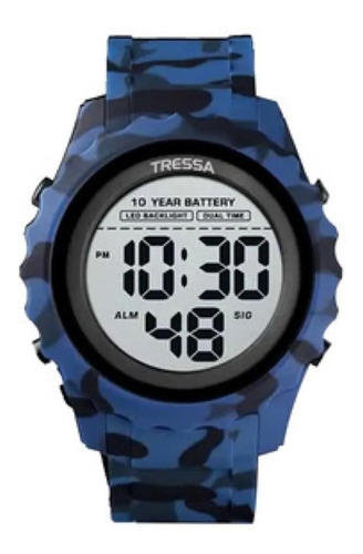 Reloj Tressa Digital Sumergible Militar Con Luz Garantia