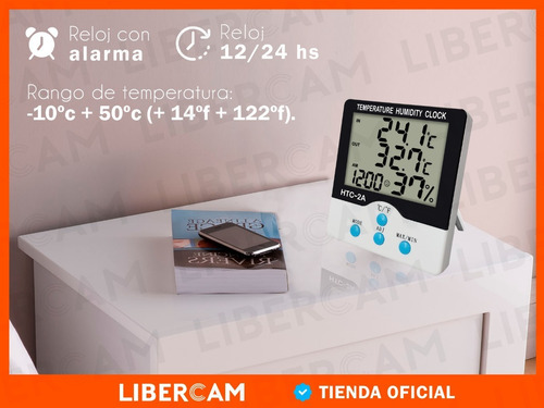 Imagen 8 de 10 de Termometro Higrometro Digital Humedad Temperatura Int Ext