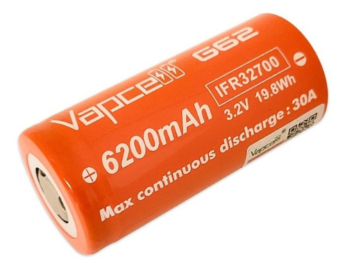 Bateria Lifepo4 32700 Vapcell Ifr32700 G62 6200mah 30a 3.2v