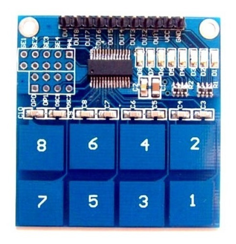 Sensor Capcitivo De 8 Canales Ttp226 Arduino Switch Touch