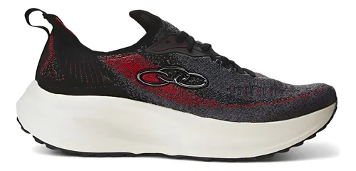 Tênis ​Esportivo Masculino Marez Olympikus Chumbo/preto/vermelho Liso 42 Br