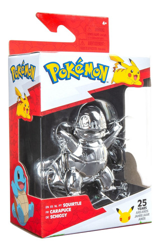 Figura Pokemon Celebration Squirtle Prateado Da Sunny 2668