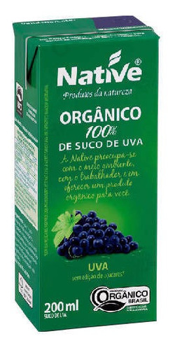 Suco De Uva Orgânico Native 200ml