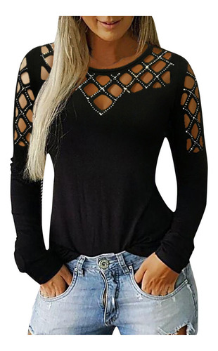 K Blusa Plus Out Para Mujer, Talla Camiseta, Manga