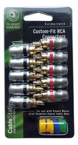 10 Plug Conector Rca Rcap-10 Gold Daddario Planet Waves