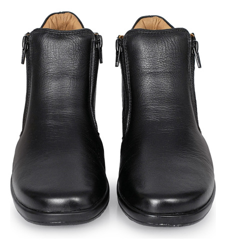 Bota Mujer Cuero Confort Botita Zapato Comodo Liso Briganti