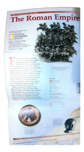 Mapa Nat Geo Lamina Los Romanos The Romans Coliseo Roma