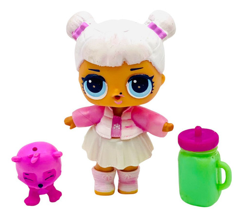 Muñeca Mini Lol Suprise Original Tinz Con Gatito Y Termo (Usado)