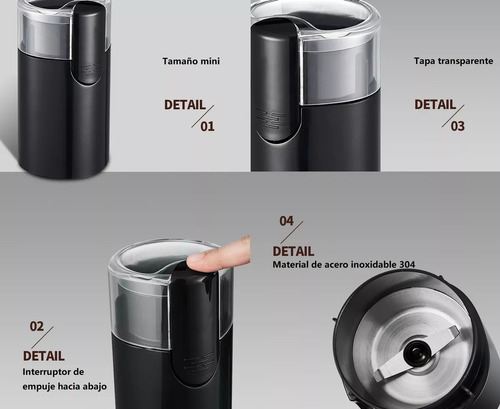 Molinillo Eléctrico Portátil Para Café Y Especias, Semillas