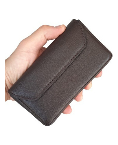 Funda Estuche Cuero Para Zte Blade A54 - Horizontal Premium Chocolate Horizontal Con Doble Gancho Para Guardar El Celular Con Una Proteccion Puesta Dentro (silicona, Tpu, Goma)