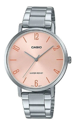 Reloj Casio Ltp-vt01d-4b Circuit Color de la correa Plateado