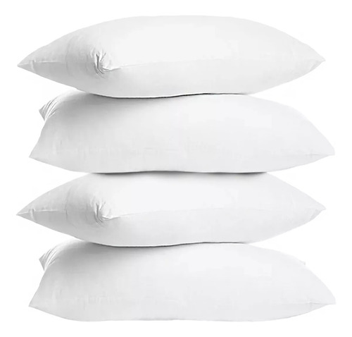 4 Pack Almohadas Estándar Plus Hotelera Suavidad Y Confort Color Blanco