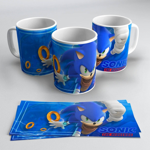 Imagen 7 de 10 de Plantillas Para Tazas Infantiles Sonic Sublimacion