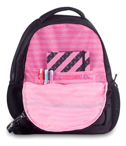 Mochila De Costas Rb24527 Rebecca Bonbon Preto Escolar Clio Desenho do tecido Lisa