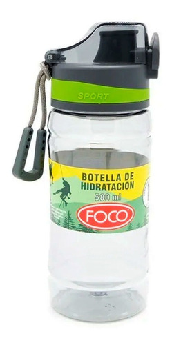 Botella De Hidratacion Con Filtro Foco Tritan Verde 580 Ml