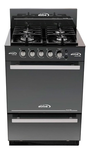 Estufa Abba Master Chef AG 202-3 GT  gas natural 4 quemadores  vidrio reflectivo 120V puerta ciega