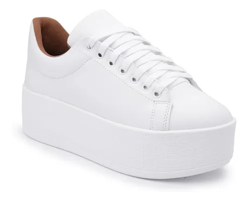 T nis Feminino Plataforma Caixa Alta B sico Casual Frete gr tis