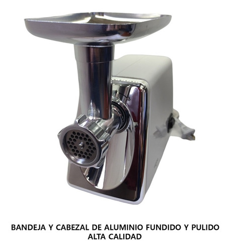 Imagen 6 de 10 de Picadora De Carne Electrica Moledora Embutidora 1200w Acero