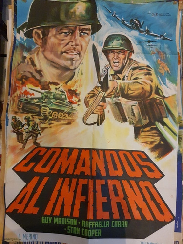  Afiche De Cine Comandos Al Infierno- Oferta 418