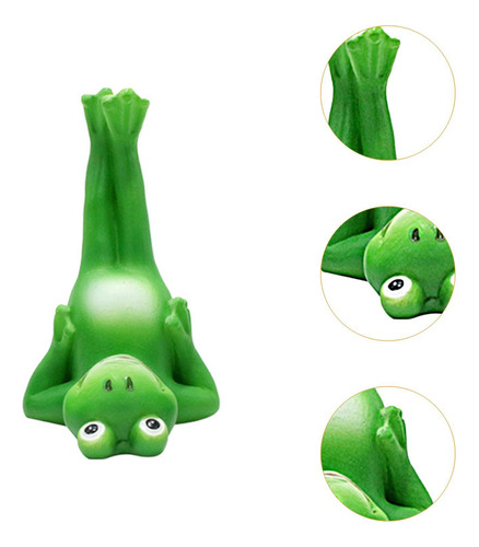 3x Figuras En Miniatura De Rana Adornos De Mesa De Mesa