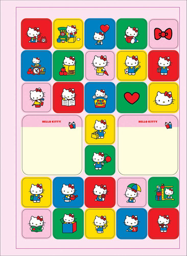Caderno Espiral Hello Kitty 10 Matérias Capa Dura 160 Fls