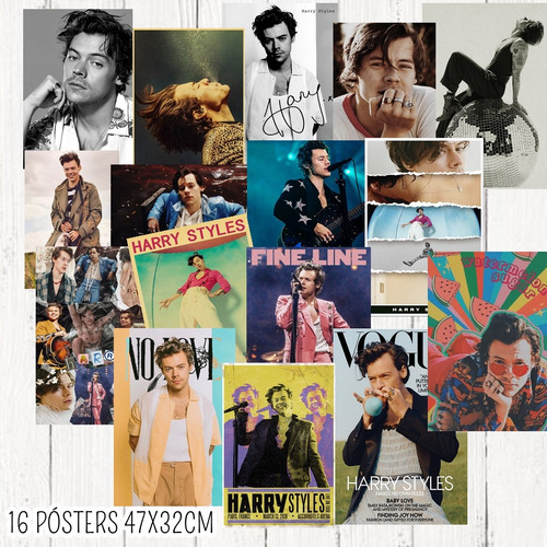 Harry Styles Kit Imprimible Póster Sticker Y Simil Entrada