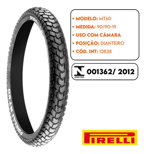 Pneu Dianteiro Royal Enfield Desertstorm90-90-19 Mt60pirelli